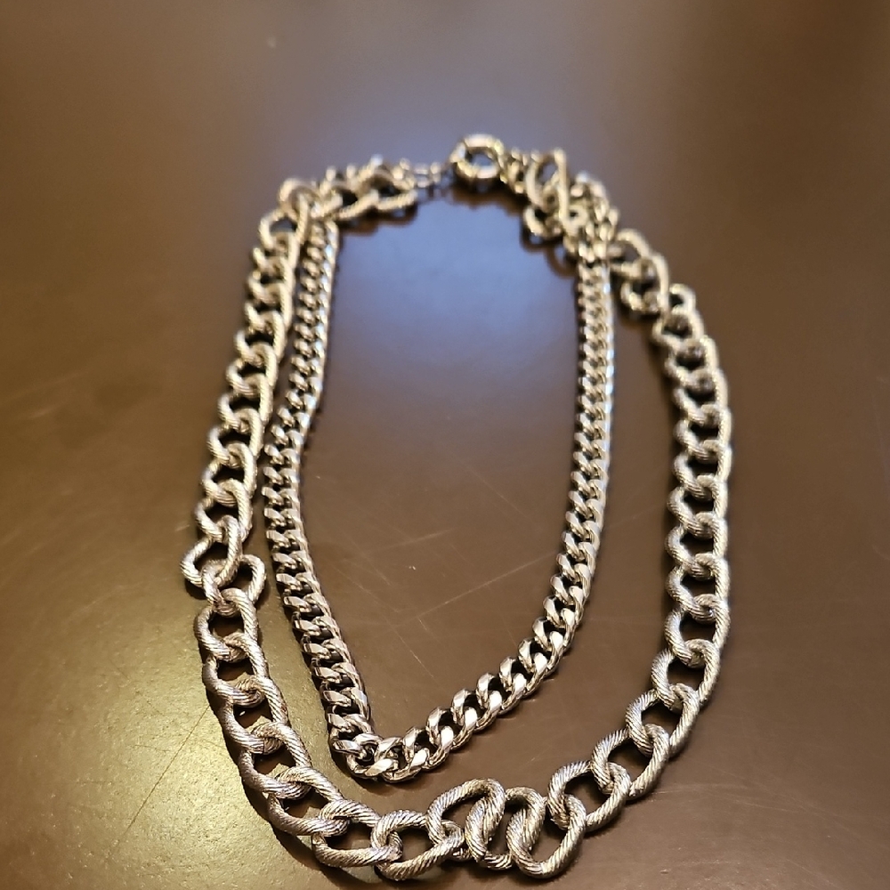 Chunky Silver Double Chain Necklace from Nordstrom